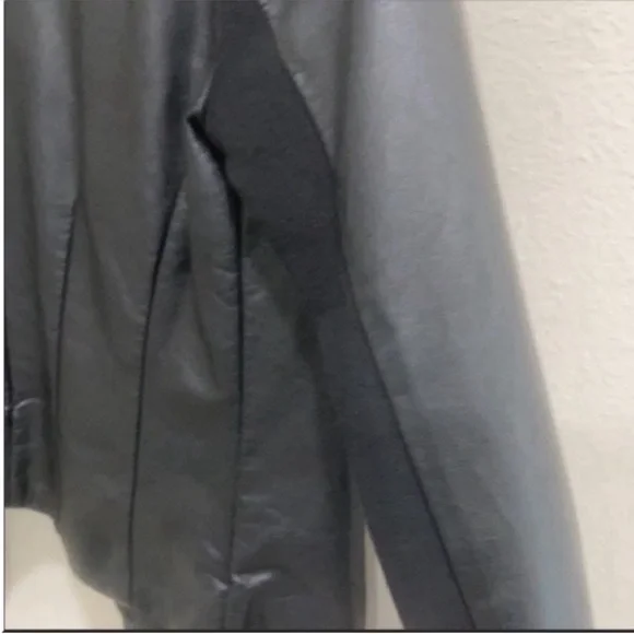 Black Faux Leather Jacket - Picture 5 of 9